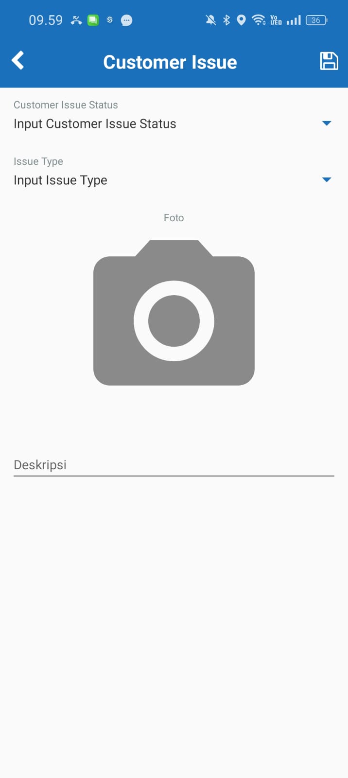 Salesmart in-app home screen