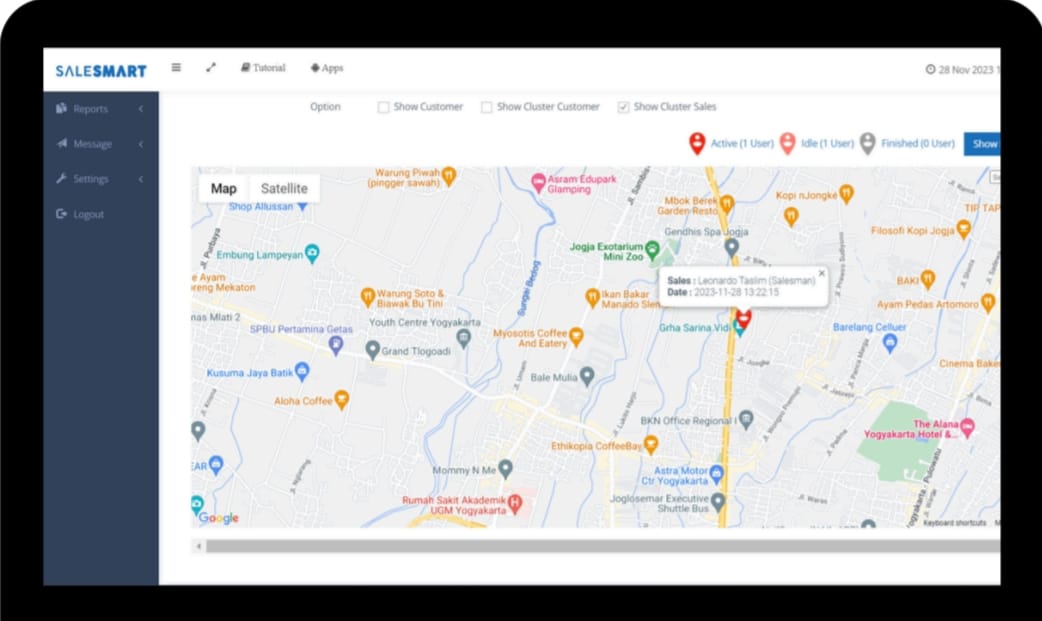 Salesmart in-app screenshot